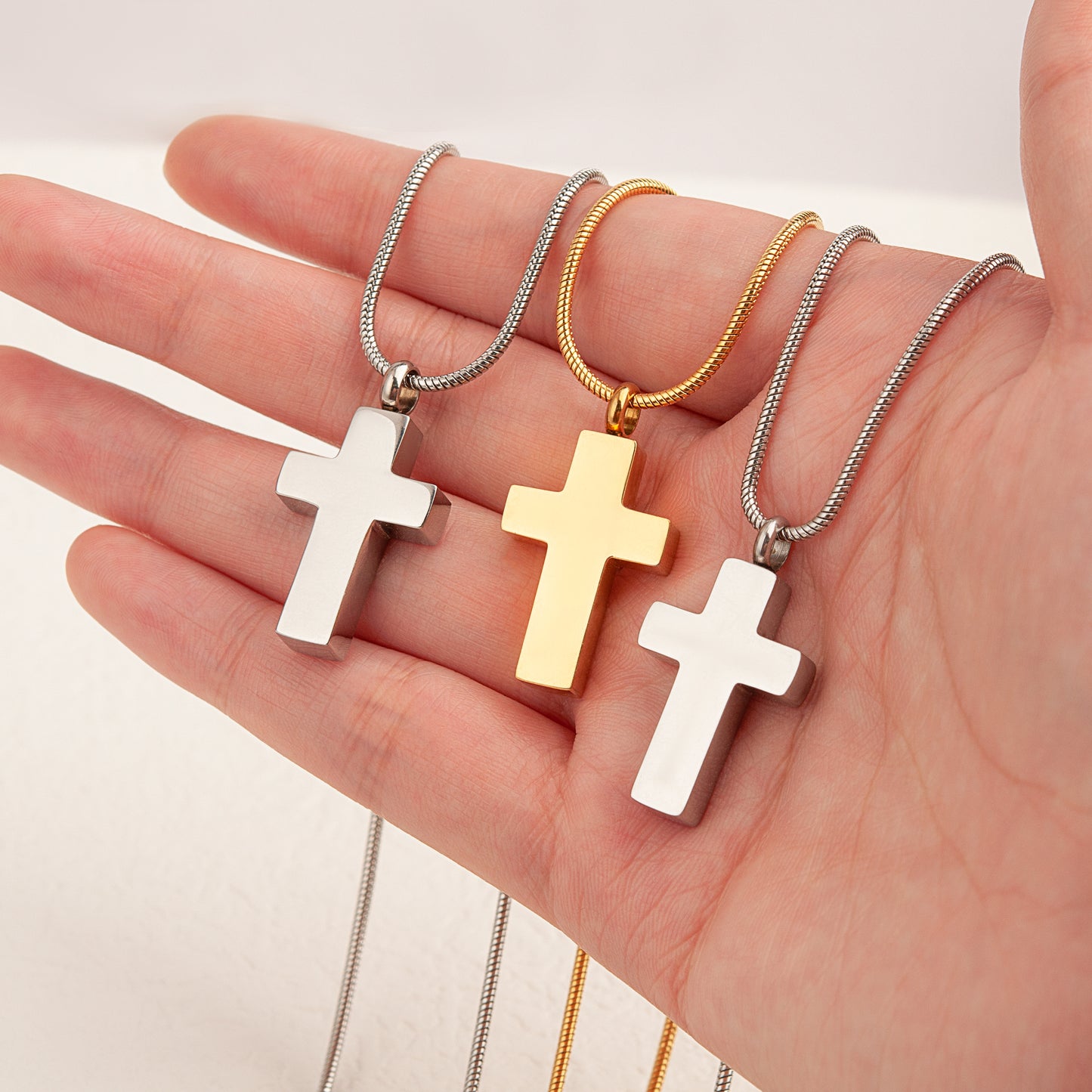 Gone, Yet Not Forgotten Cross Memorial Necklace