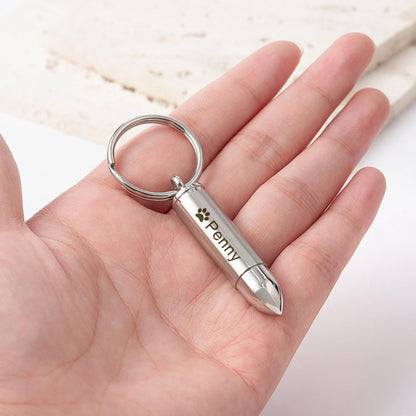 Silver Bullet Memorial Key Chain