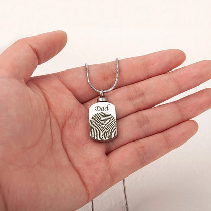 Half Fingerprint Memorial Necklace