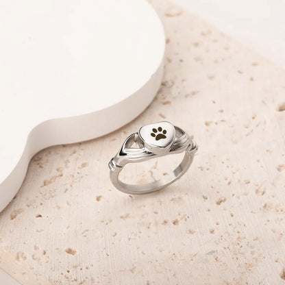 Heart in Hands Memorial Ring