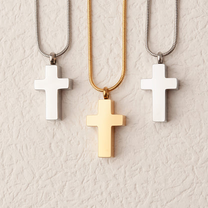 Forever By My Side Cross Memorial Necklace