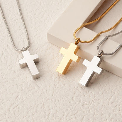 Forever By My Side Cross Memorial Necklace