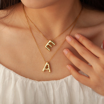 3D Bubble Letter Necklace