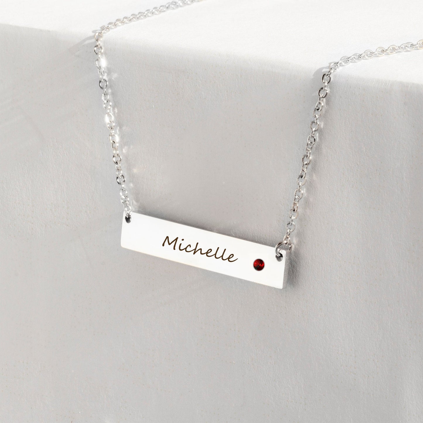 Birthstone Bar Necklace