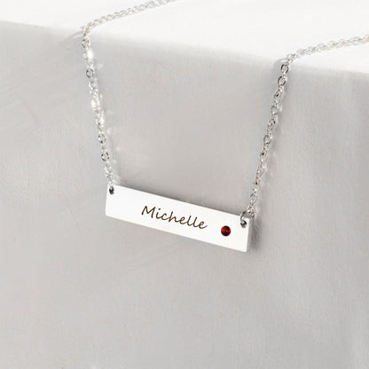 Birthstone Bar Necklace