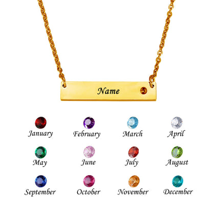 Birthstone Bar Necklace