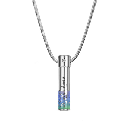 Rainbow Only Love Ashes Holder Necklace