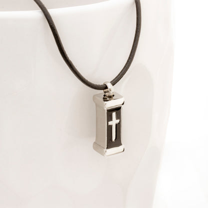 Boxed Urn Cross Memorial Necklace