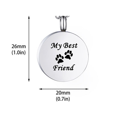 My Best Friend Pet Ashes Holder Necklace