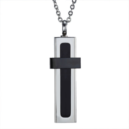 Cross Bar Ashes Holder Necklace