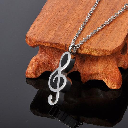 Music Note Ashes Holder Necklace