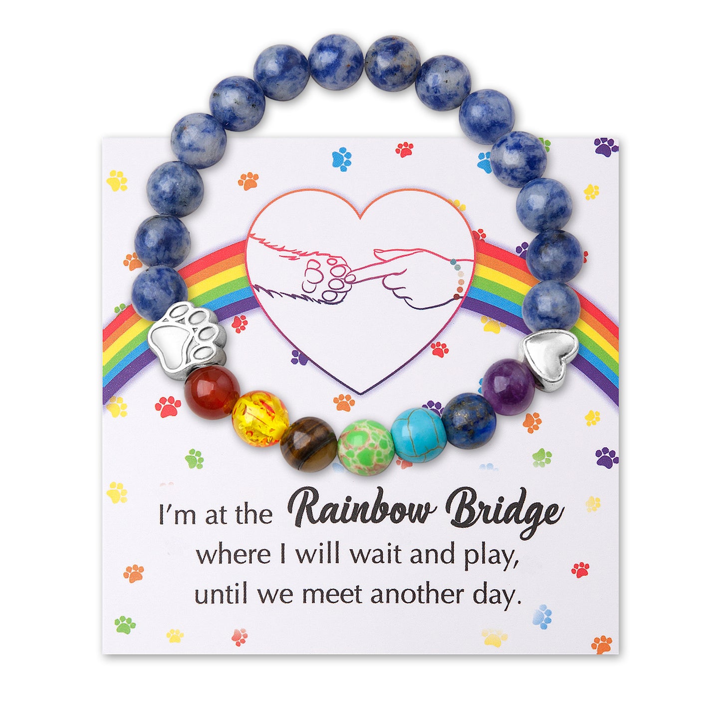 Personalized Rainbow Bridge Memorial Bracelet