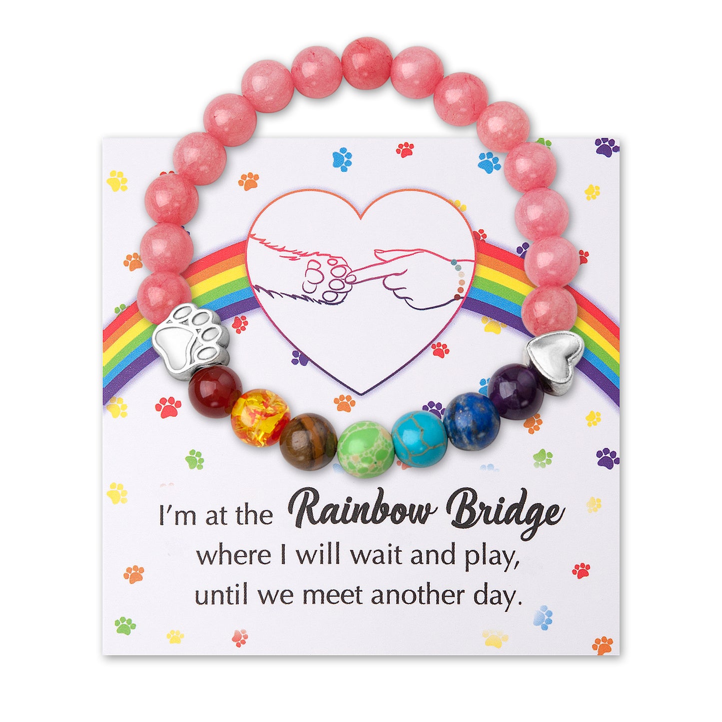 Personalized Rainbow Bridge Memorial Bracelet