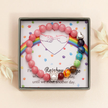 Personalized Rainbow Bridge Memorial Bracelet