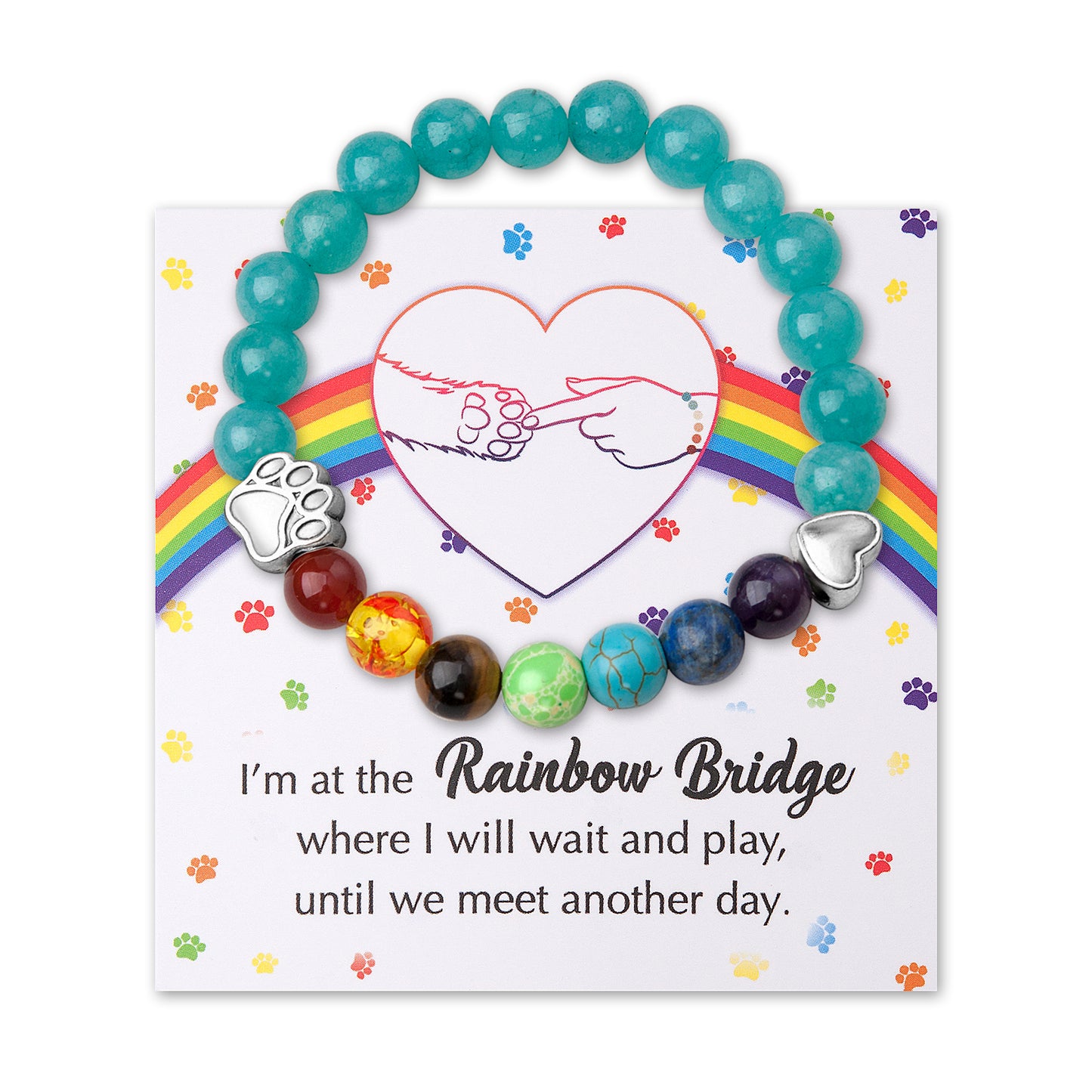 Personalized Rainbow Bridge Memorial Bracelet