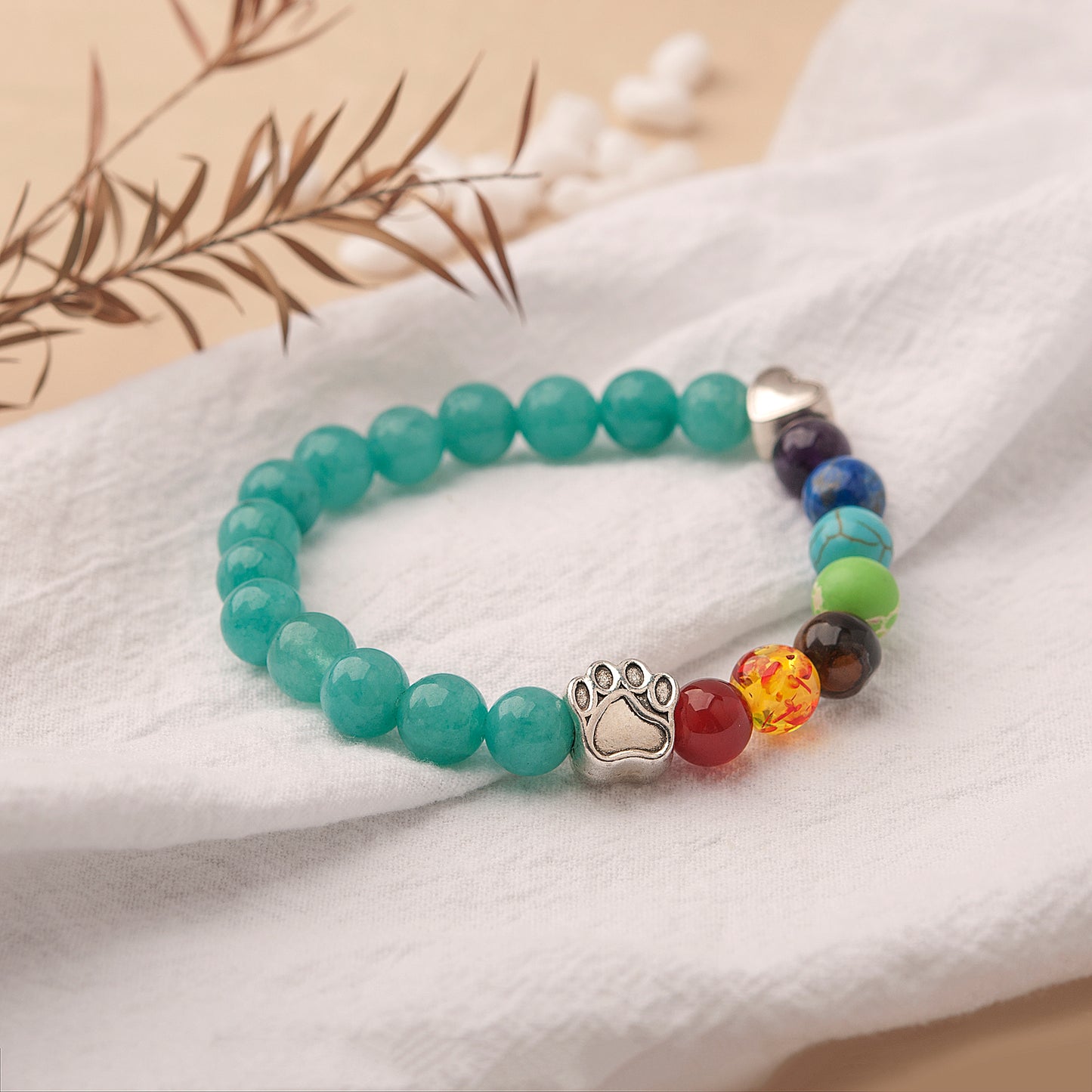 Personalized Rainbow Bridge Memorial Bracelet