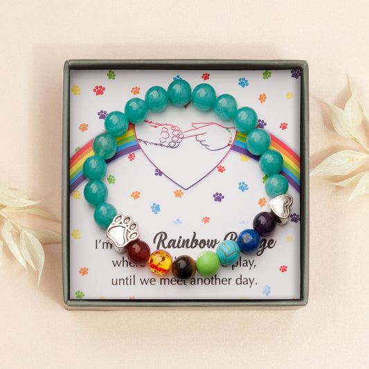 Personalized Rainbow Bridge Memorial Bracelet