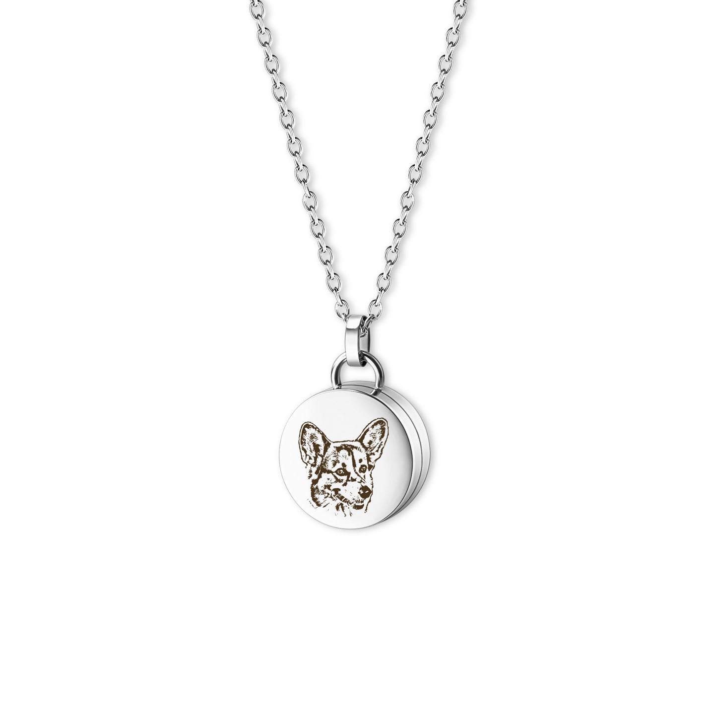 Pet Portrait Coin Memorial Necklace