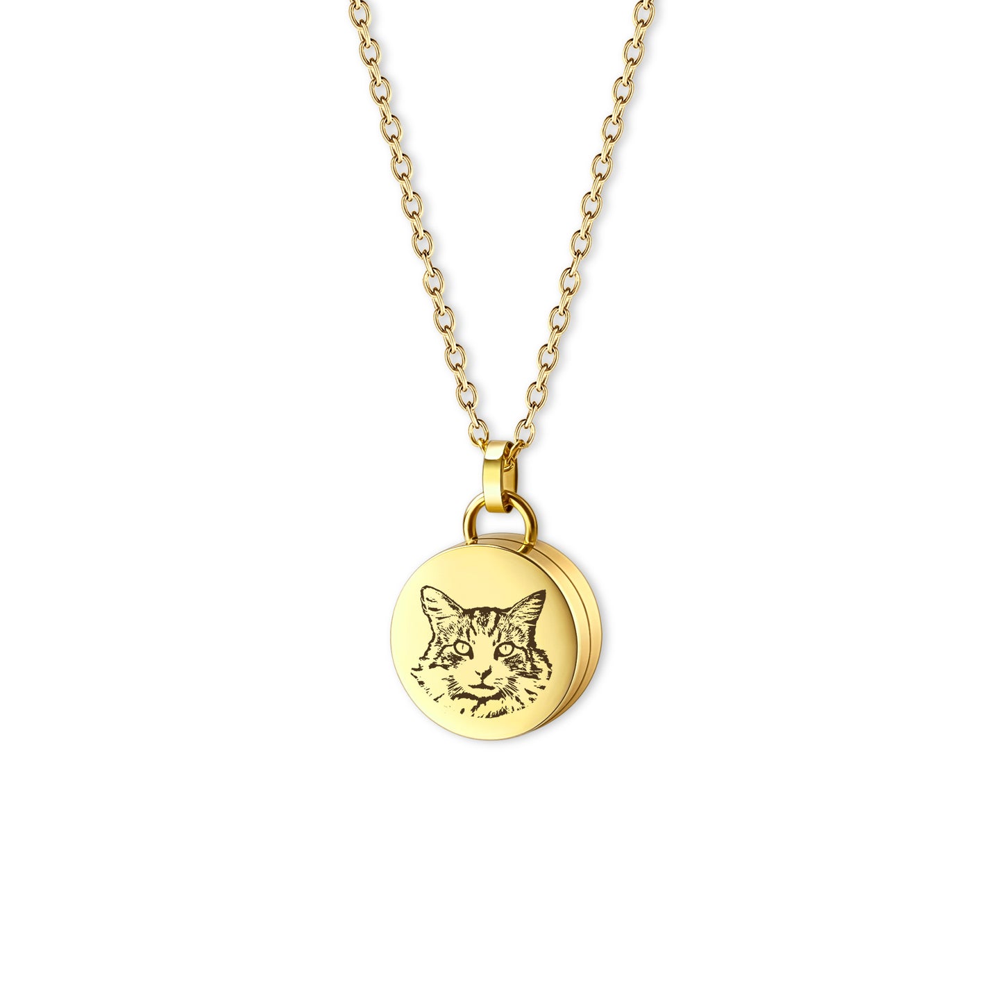 Pet Portrait Coin Memorial Necklace