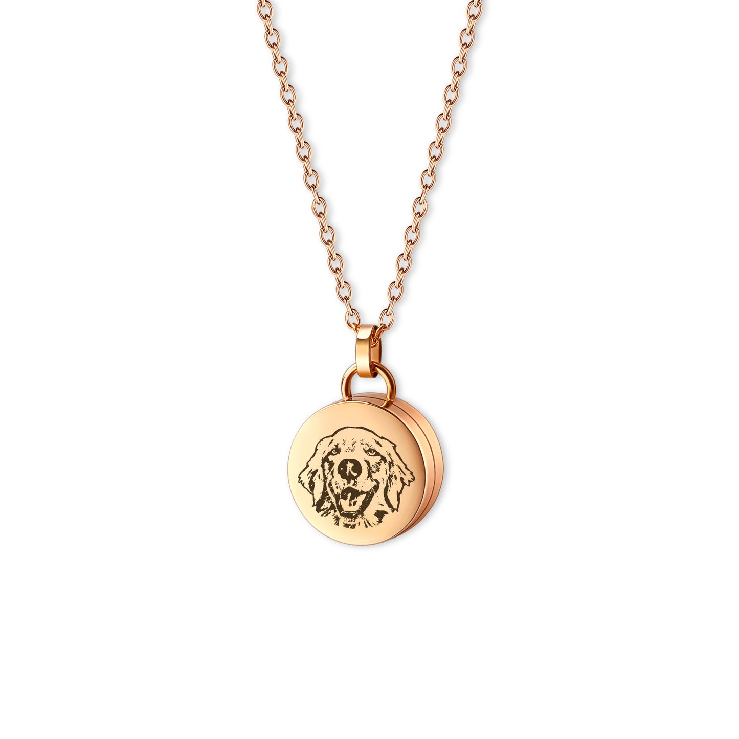 Pet Portrait Coin Memorial Necklace