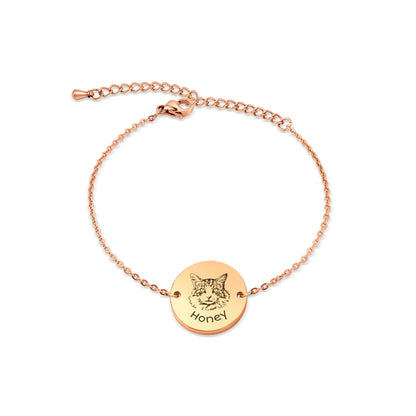 Personalized Pet Portrait Memorial Bracelet