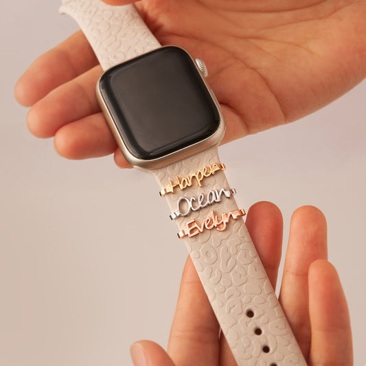 Watch Band Name Charm