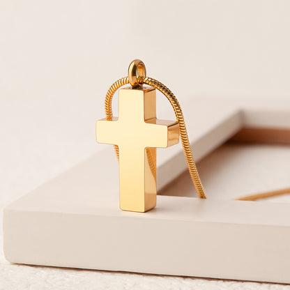 Forever By My Side Cross Memorial Necklace