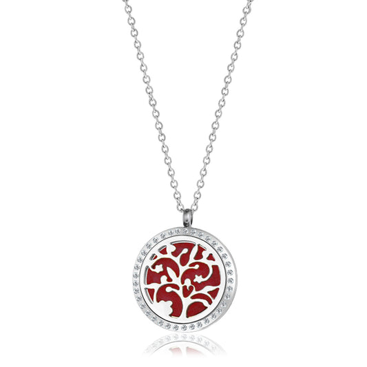 Cherry Blossom Crystal Aromatherapy Necklace