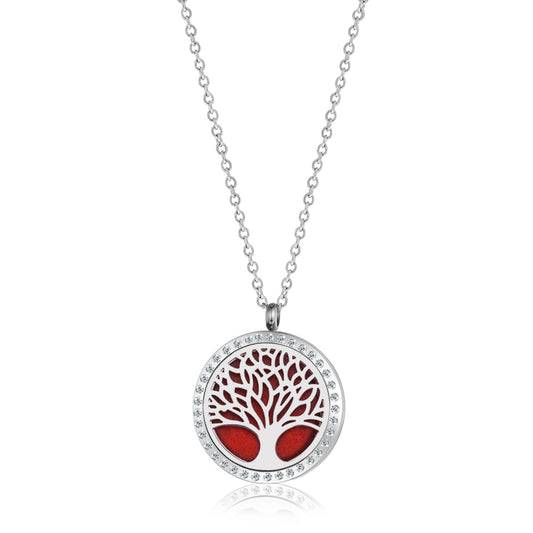 Premium Tree of Life Crystal Aromatherapy Necklace