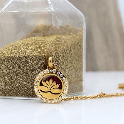 Lotus Aromatherapy Necklace