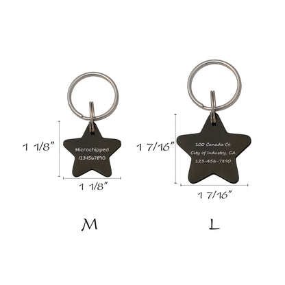 Star Shaped Space Pet Tag - Name