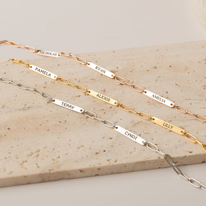 Custom Paperclip Name Necklace