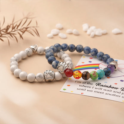 Personalized Rainbow Bridge Memorial Bracelet