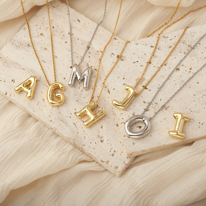 3D Bubble Letter Necklace