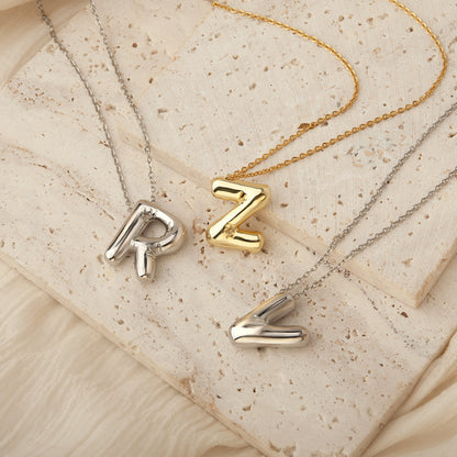 3D Bubble Letter Necklace