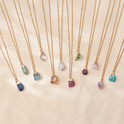 Raw Birthstone Necklaces