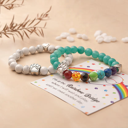 Personalized Rainbow Bridge Memorial Bracelet