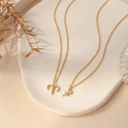 Rhinestone Zodiac Constellation Necklace