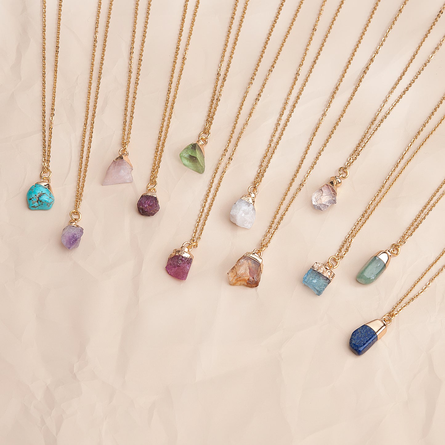 Raw Birthstone Necklaces