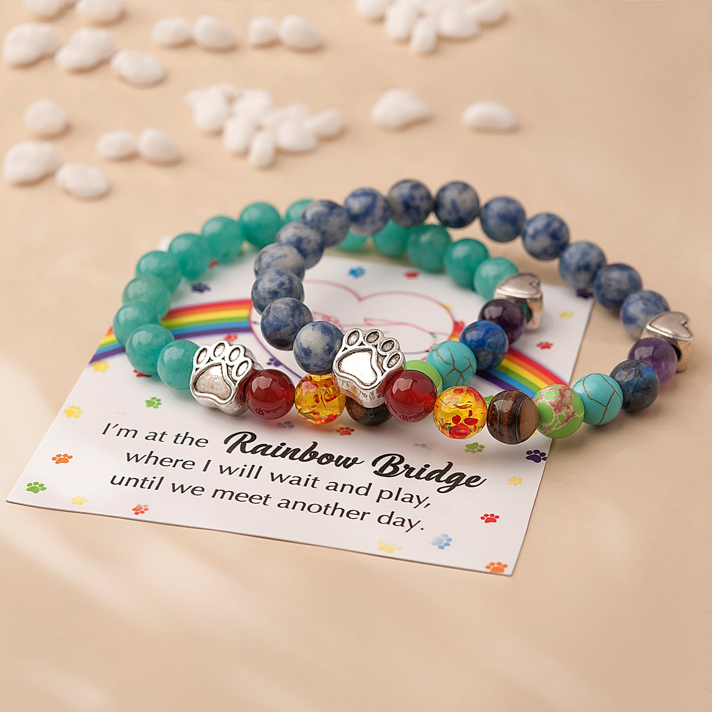 Personalized Rainbow Bridge Memorial Bracelet