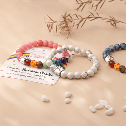 Personalized Rainbow Bridge Memorial Bracelet