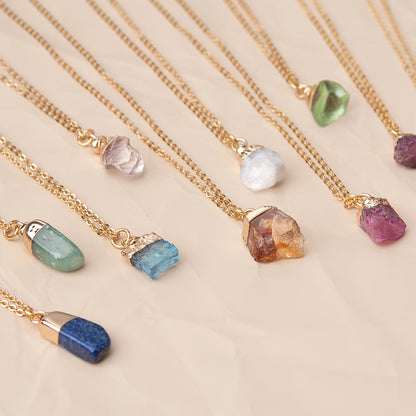 Raw Birthstone Necklaces