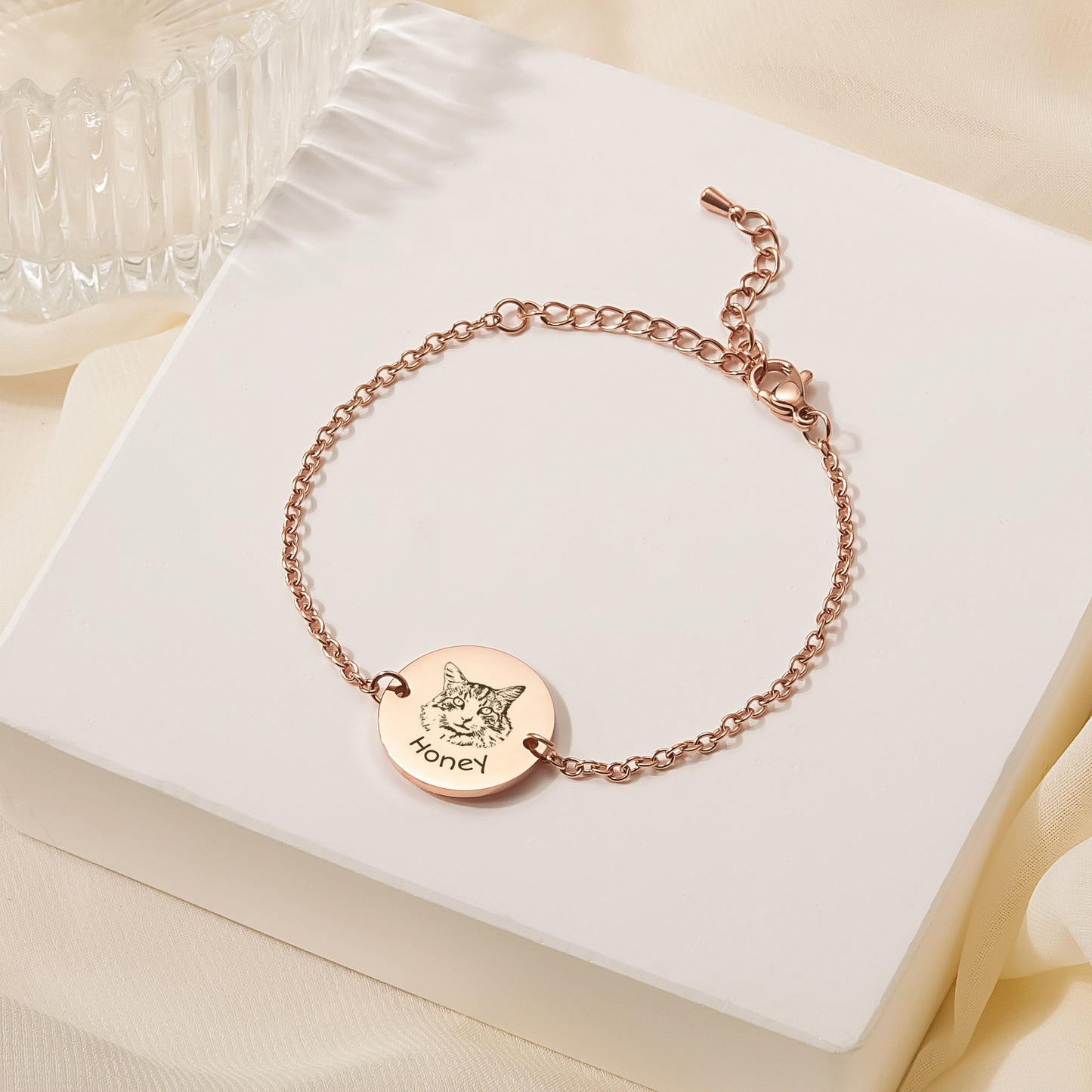 Personalized Pet Portrait Memorial Bracelet