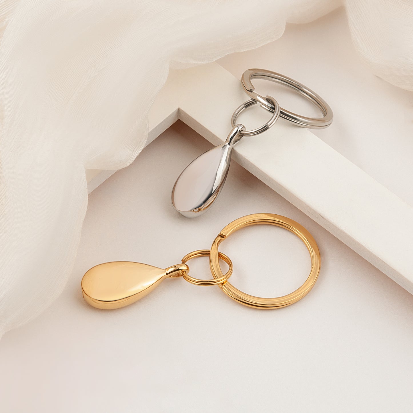 Personalized Teardrop Memorial Key Chain