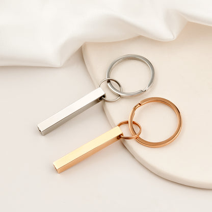 4-Sided Bar Memorial Key Chain