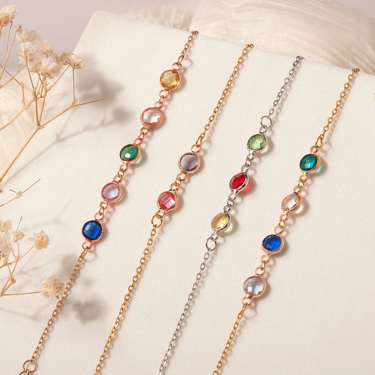 Birthstone Connector Bracelet