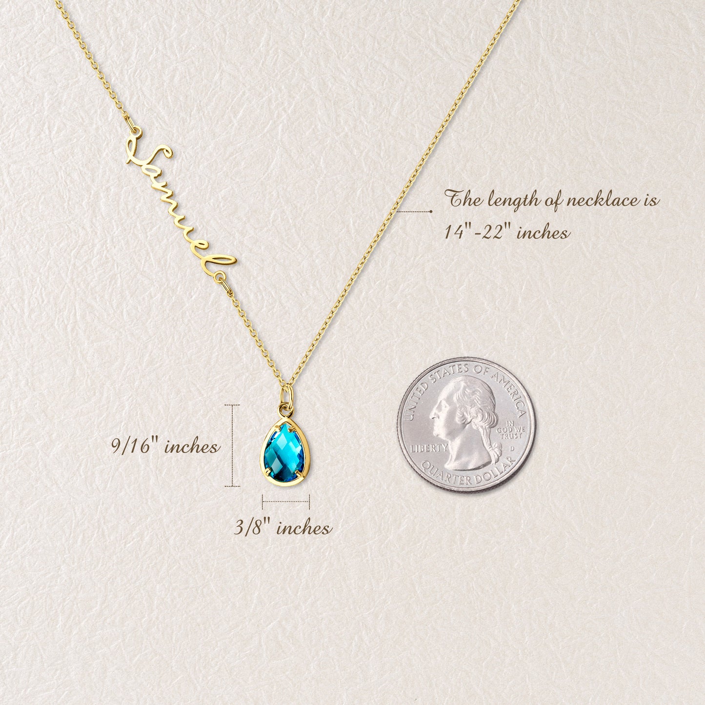 Personalized Name and Birthstone Necklace