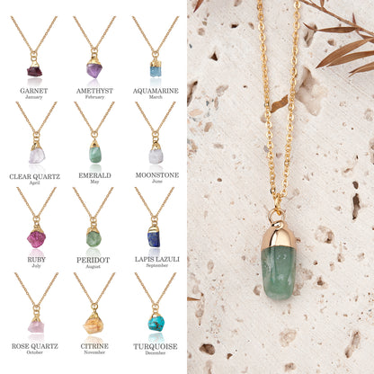 Raw Birthstone Necklaces