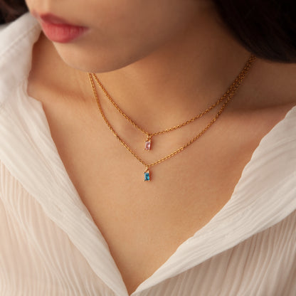 Birthstone Charm Necklace