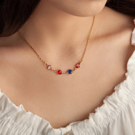 Connecter Birthstone Charm Necklace